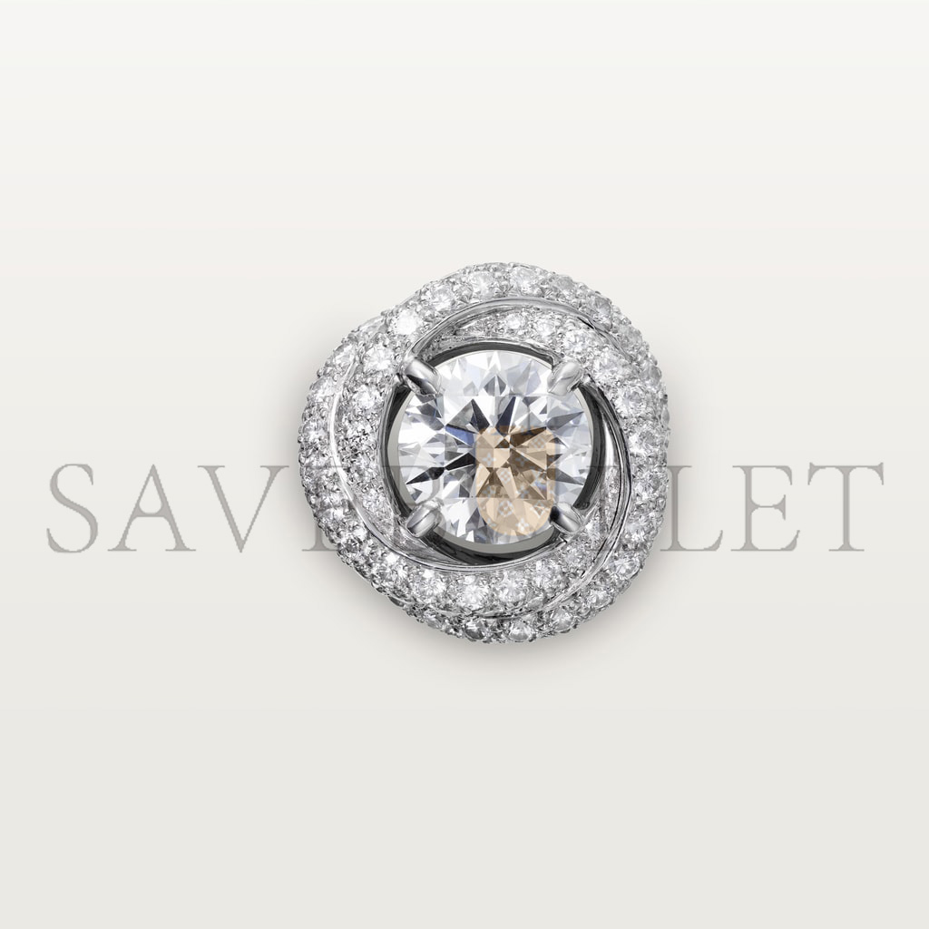 ca*t*er trinity 18k white gold, Di*m*nd ruban earrings n8515014